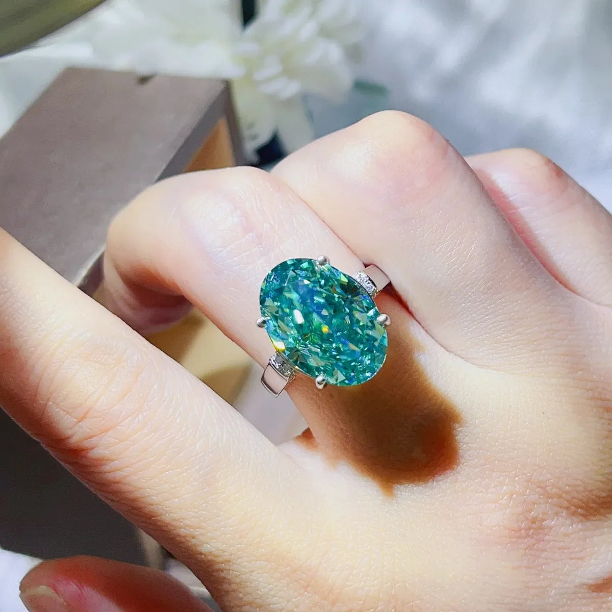 5 Carat Moissanite 925 Sterling Silver Ring
