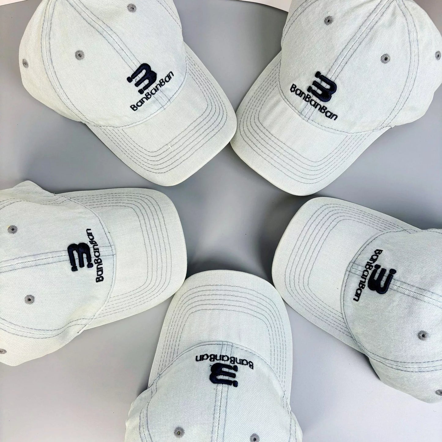 Embroidered Denim Baseball Cap