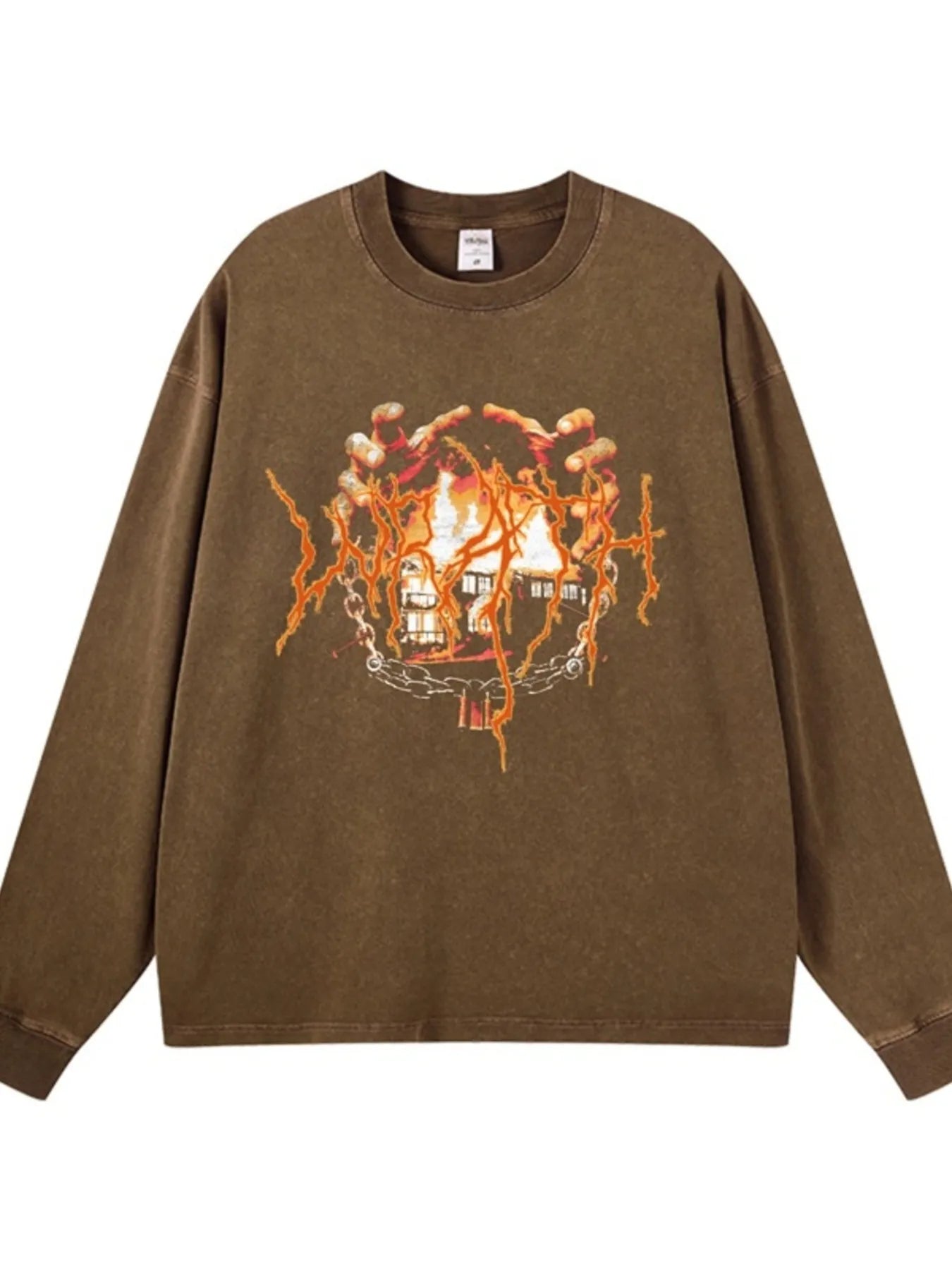 Men's Graphic Oversized Long Sleeve T-Shirt