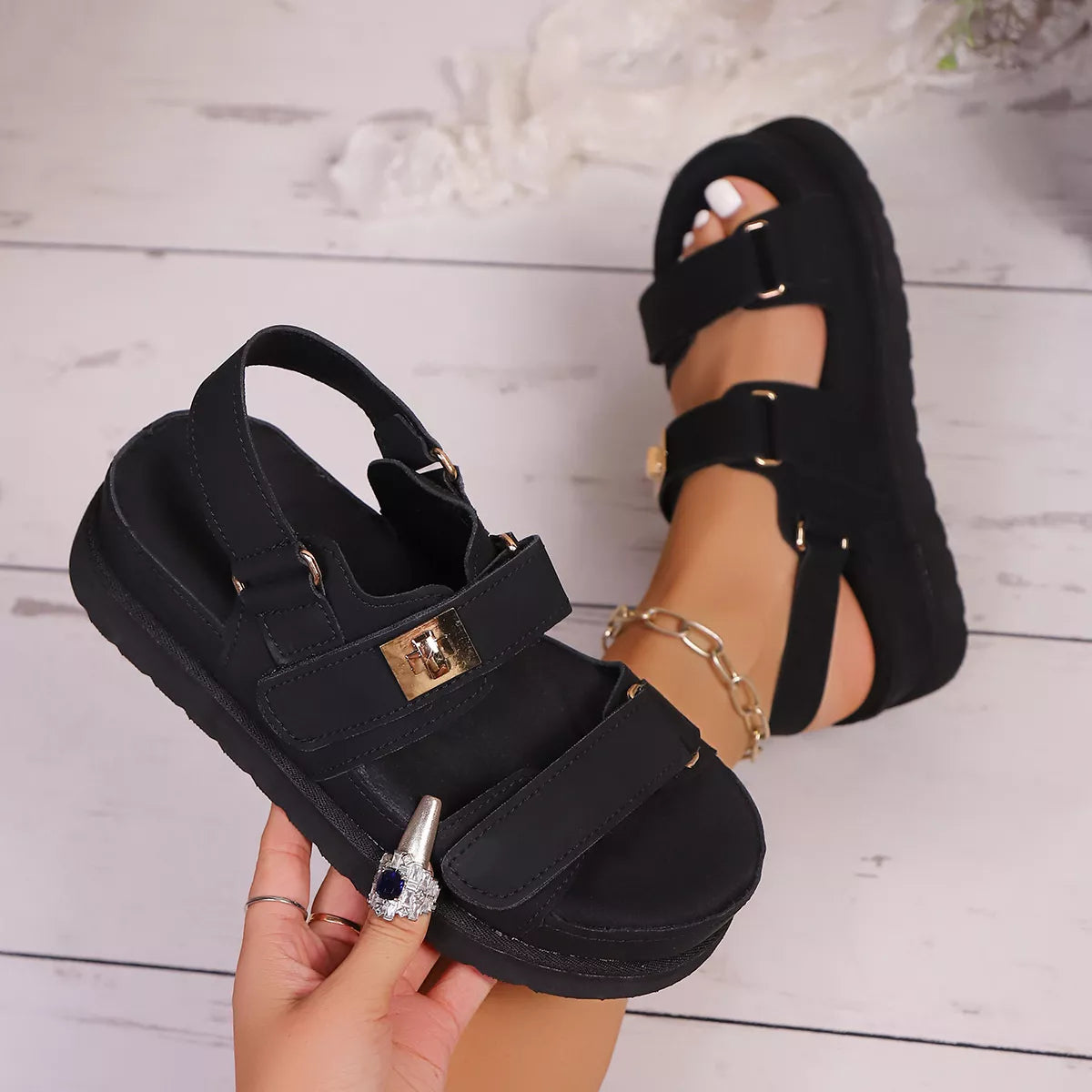 Open Toe Platform Sandals