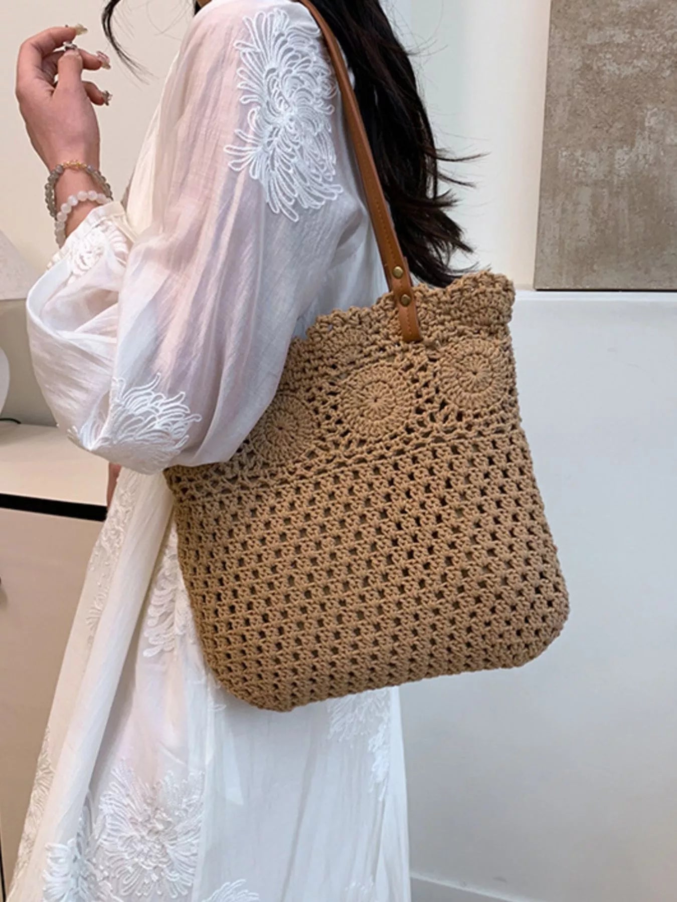 Crochet Knit Shoulder Bag