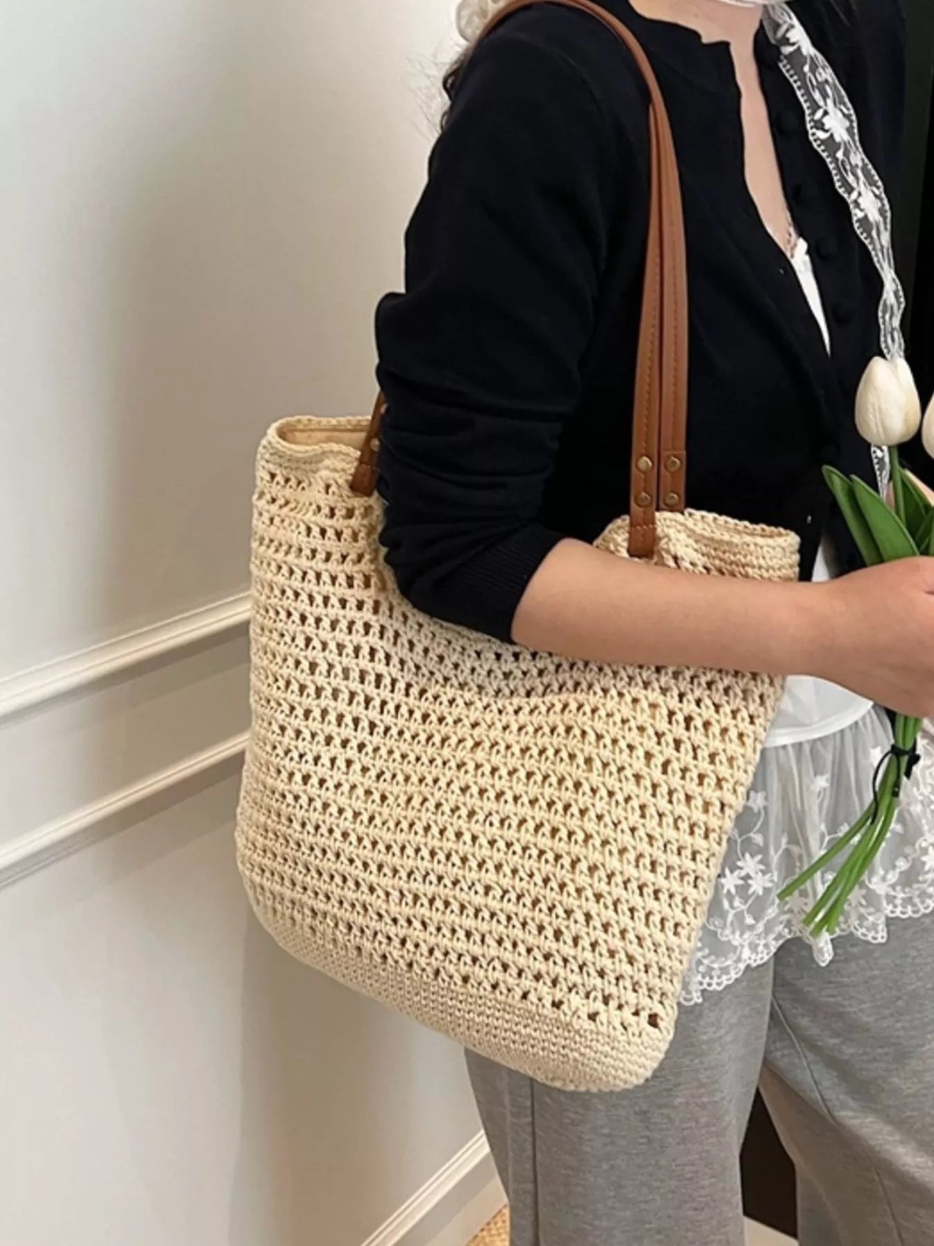Crochet Knit Shoulder Bag