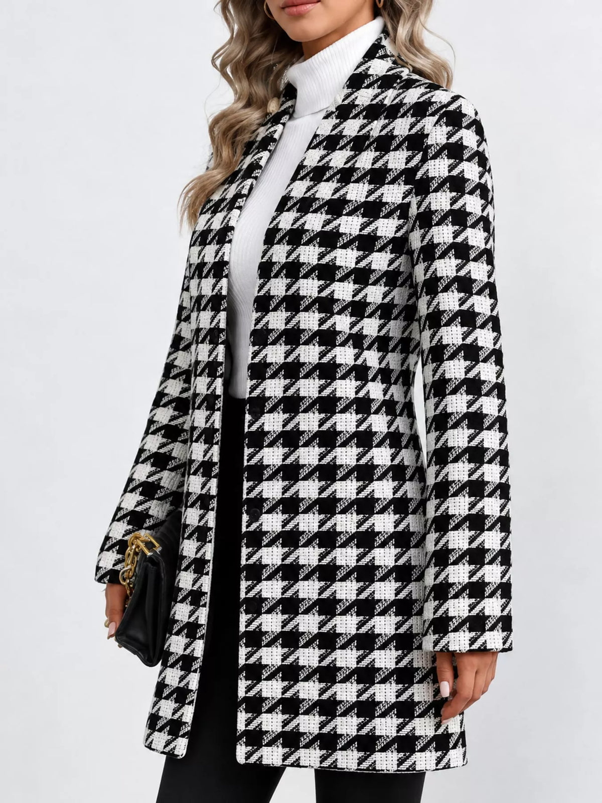 Full Size Long Sleeve Longline Outerwear Plus Size