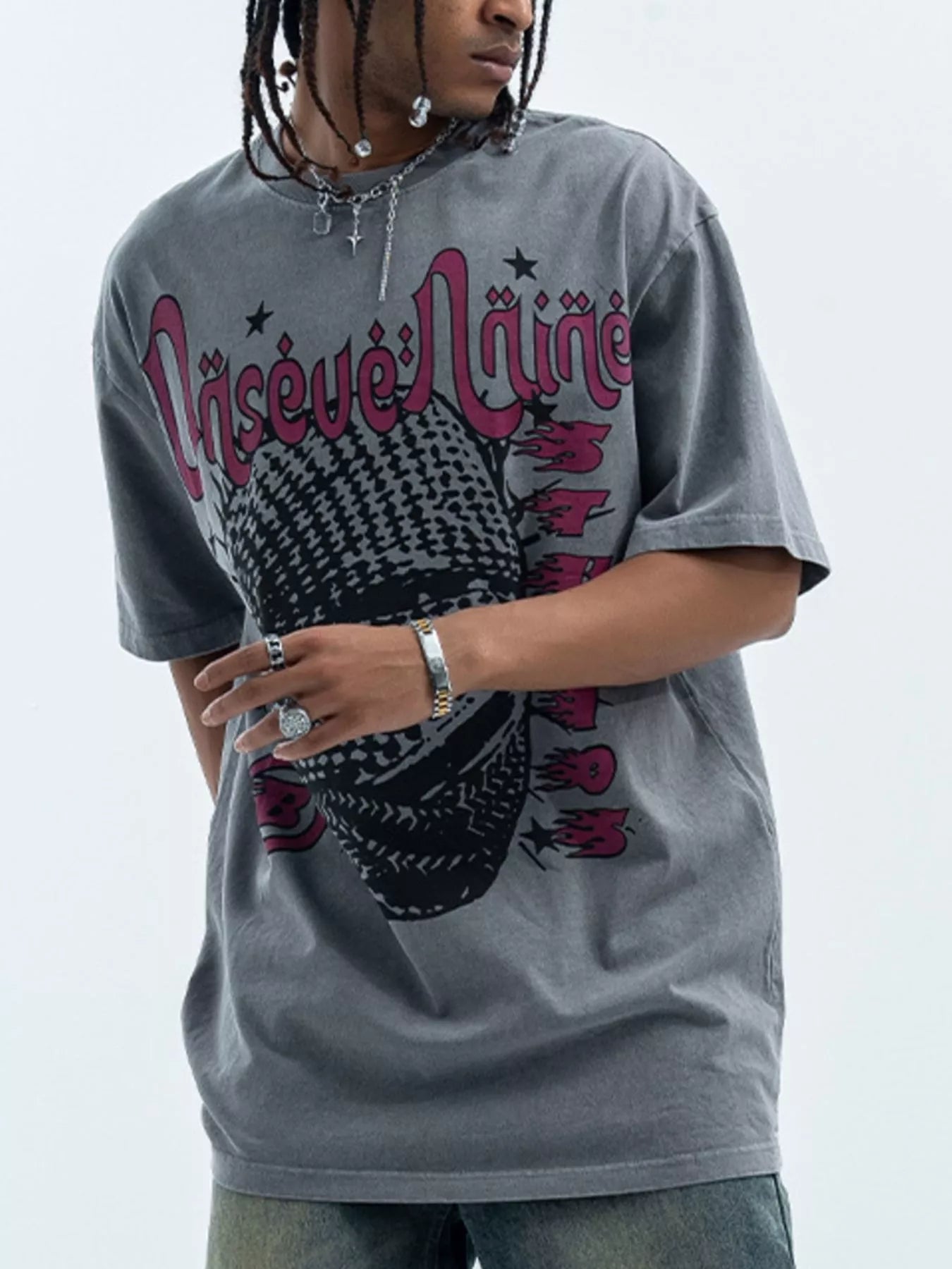 Men's Graphic Round Neck Half Sleeve T-Shirt