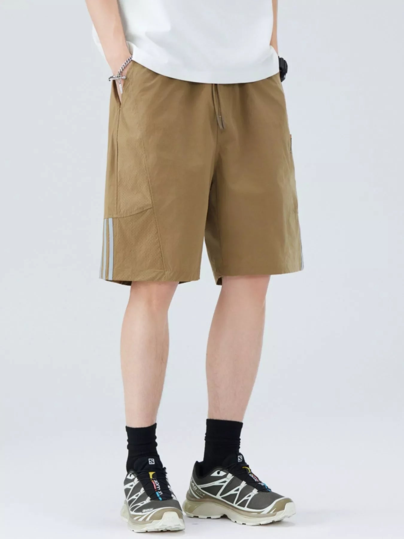 Men's Plus Size Casual Striped Shorts