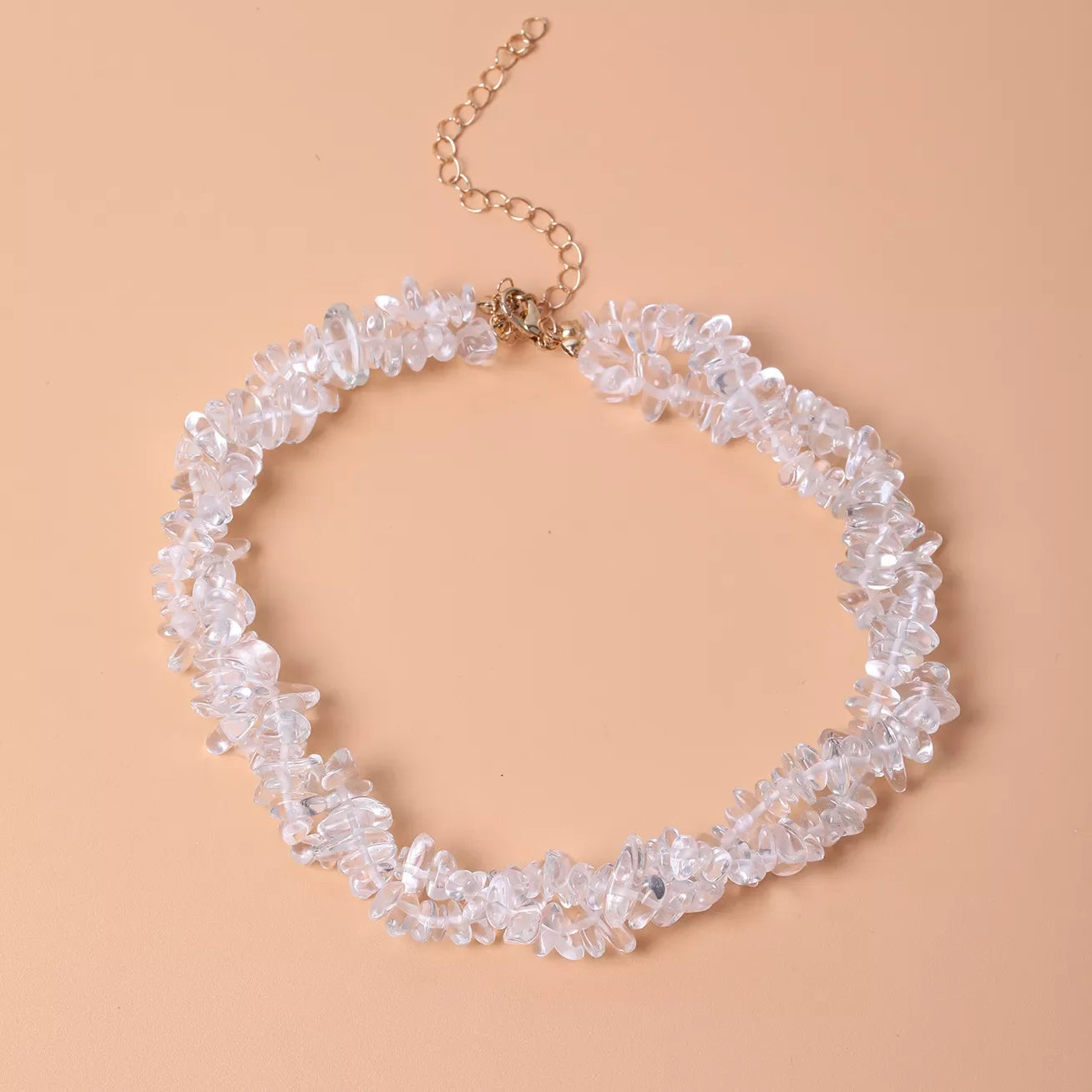Irregular Glass Choker Necklace