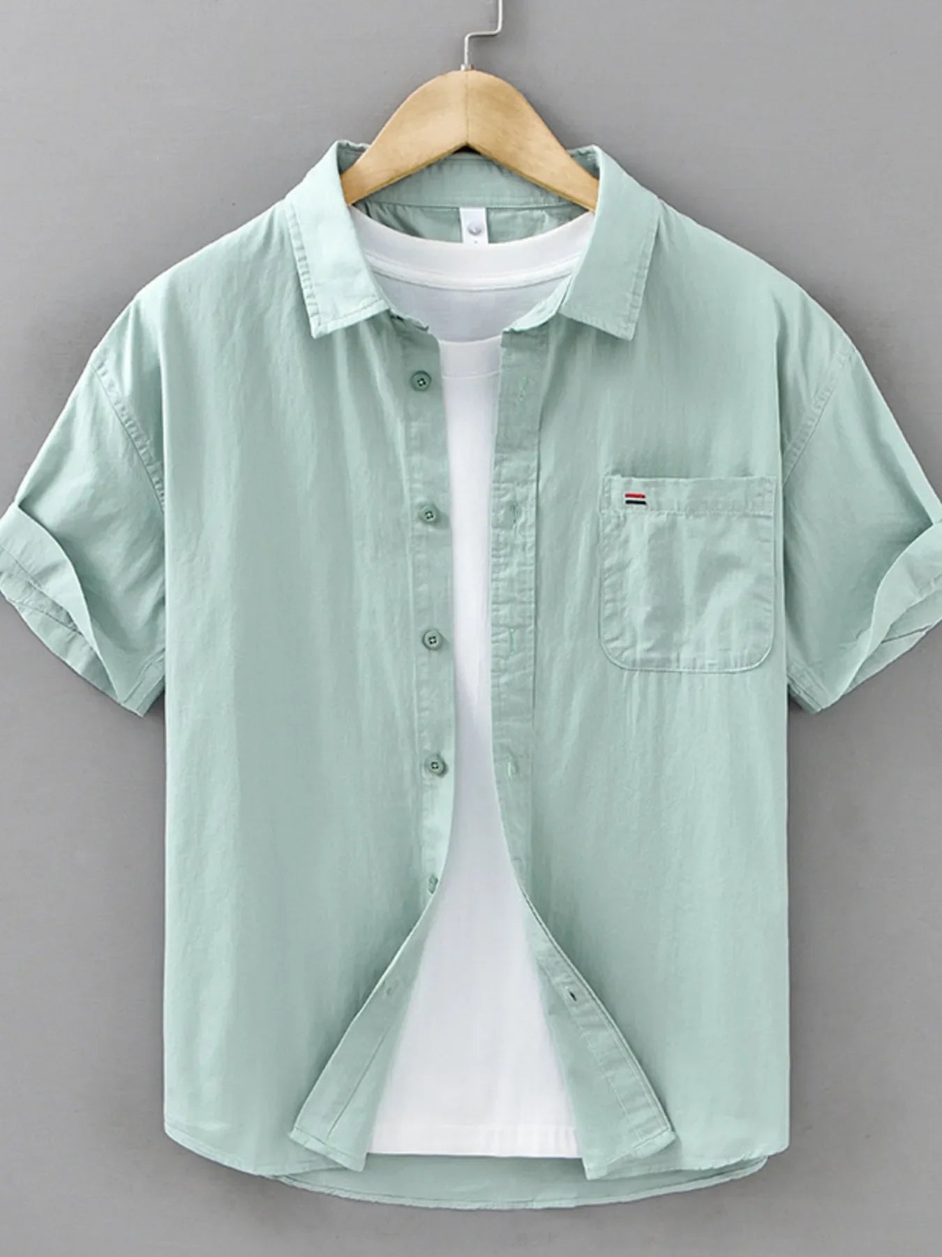 Men's Plus Size Plaid Button Up Short Sleeve Shirt