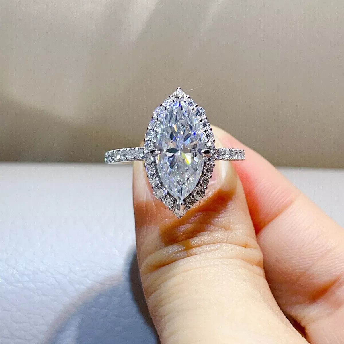 3 Carat 925 Sterling Silver Moissanite Ring