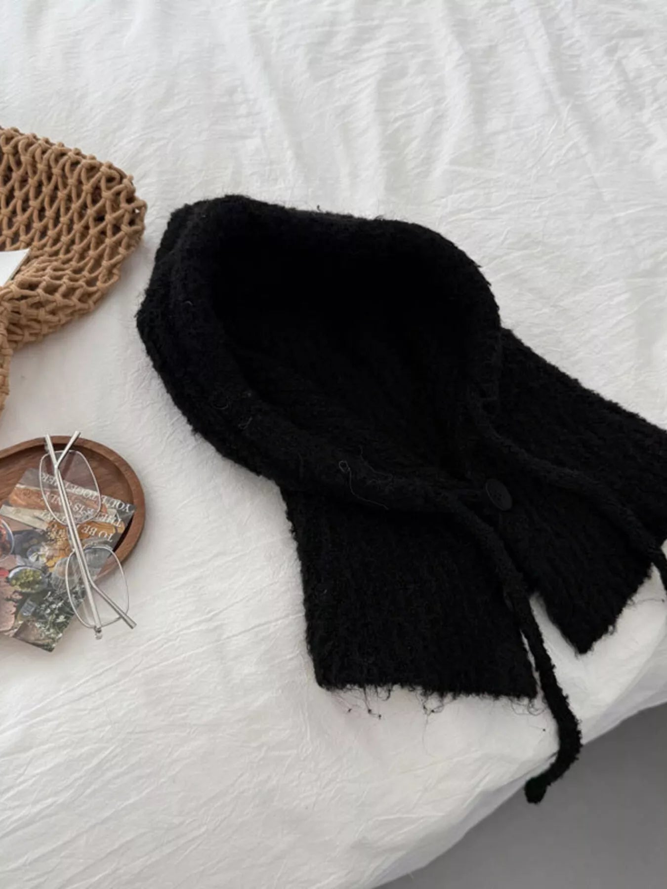 Cozy Knit Button Detail Hat