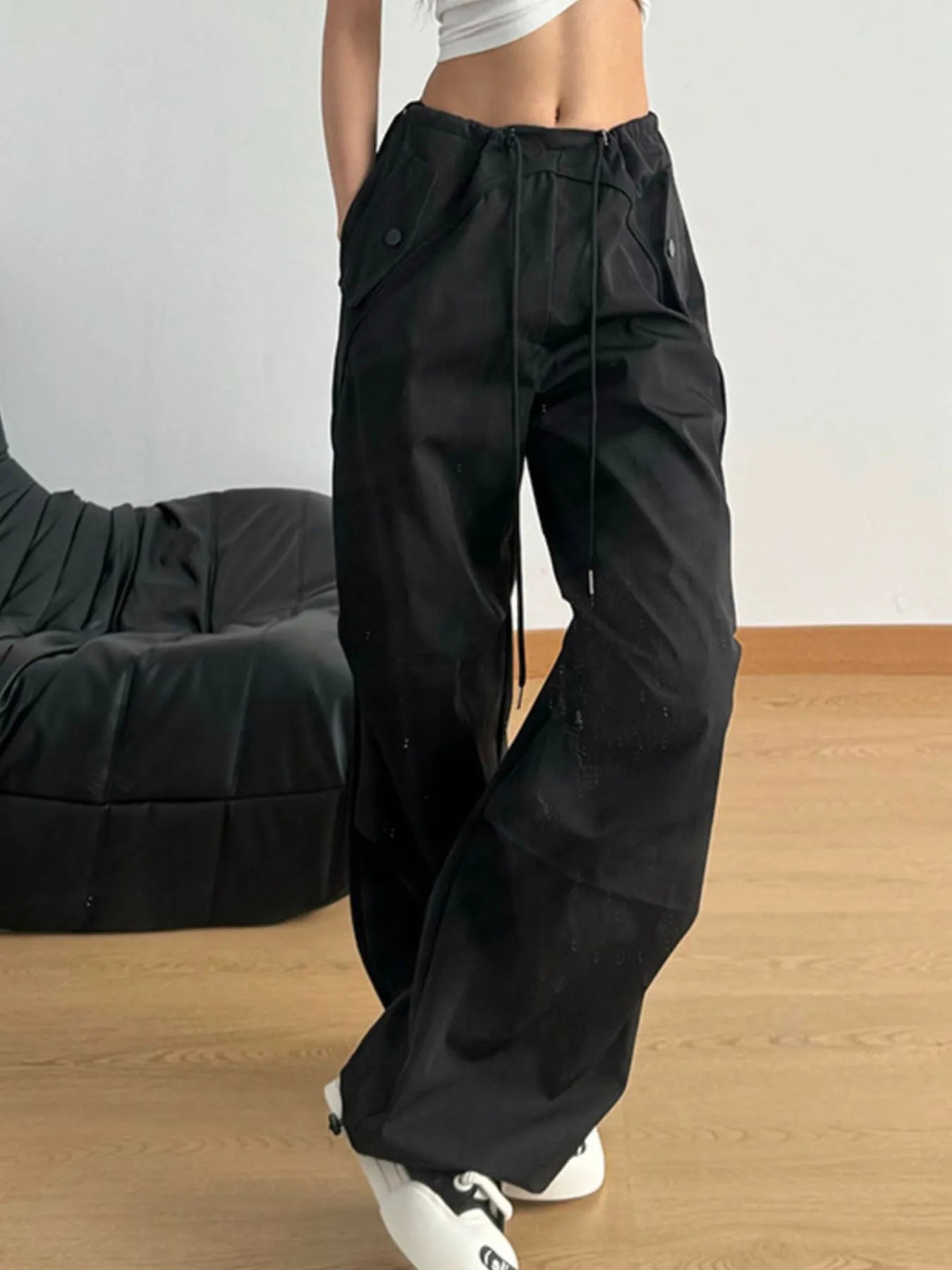Wide Leg Drawstring Pants