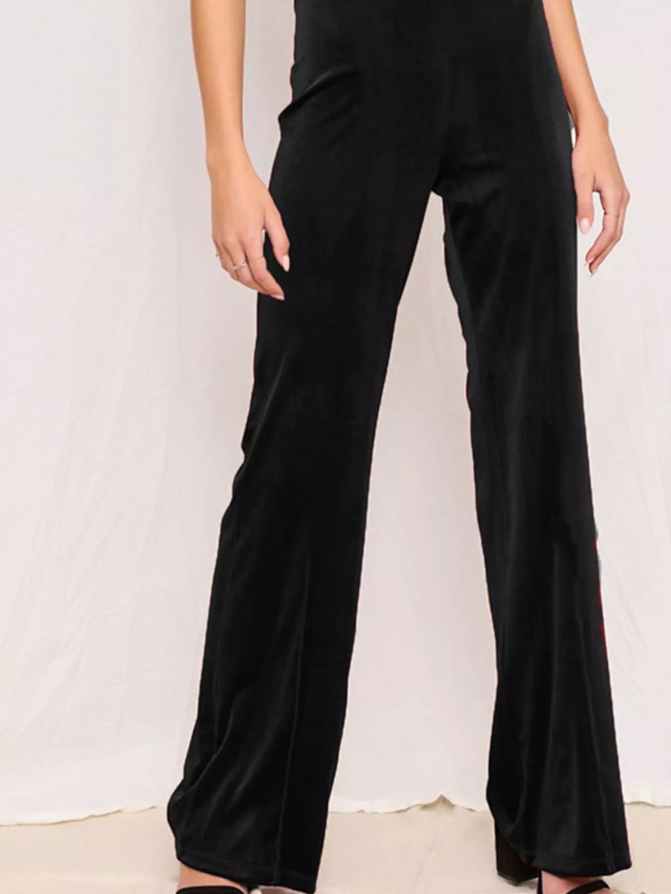 Full Size Velvet Wide Leg Pants Plus Size