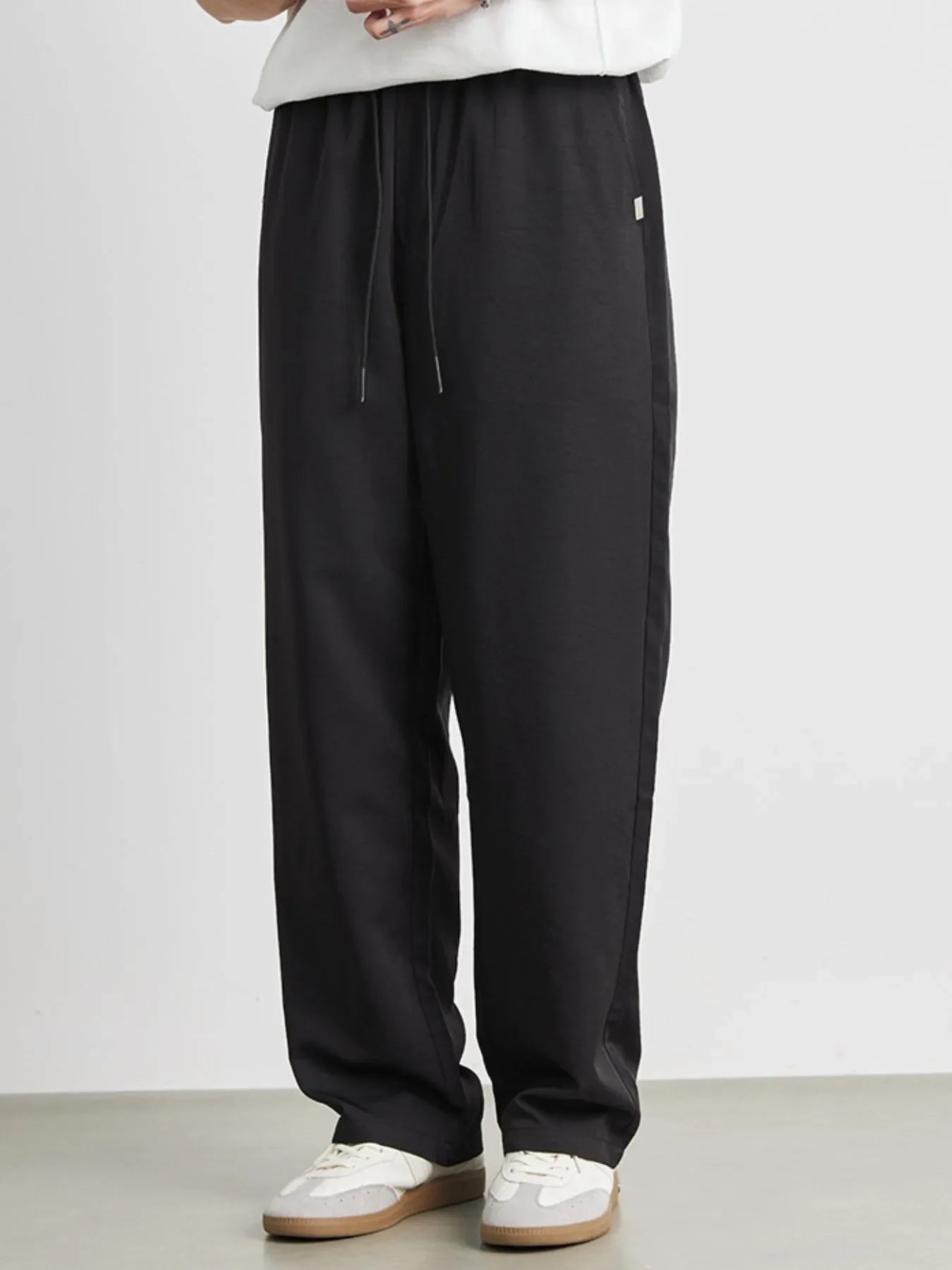 Men's Casual Drawstring Wide Leg Pants