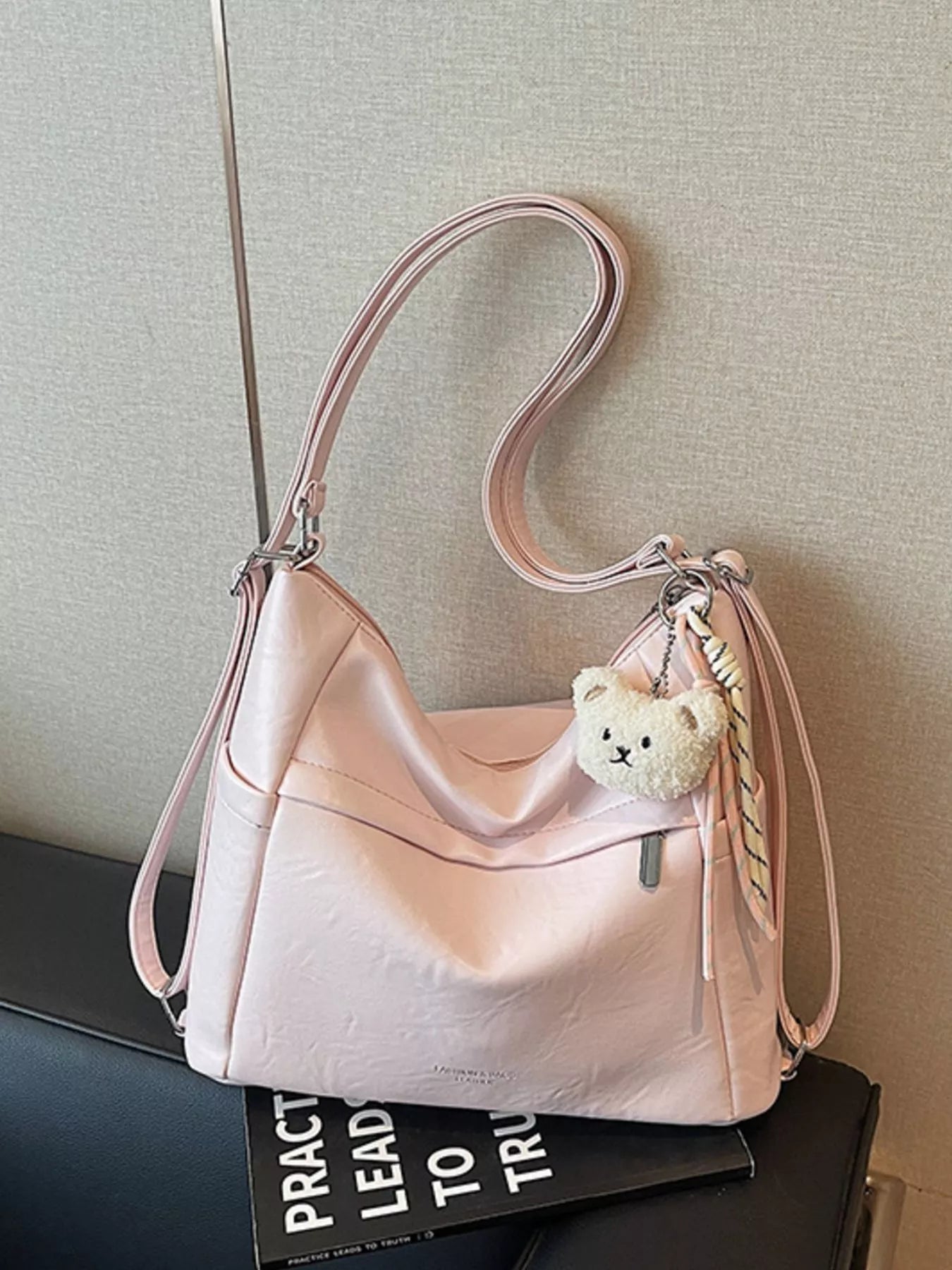 Adjustable Strap Leather Shoulder Bag
