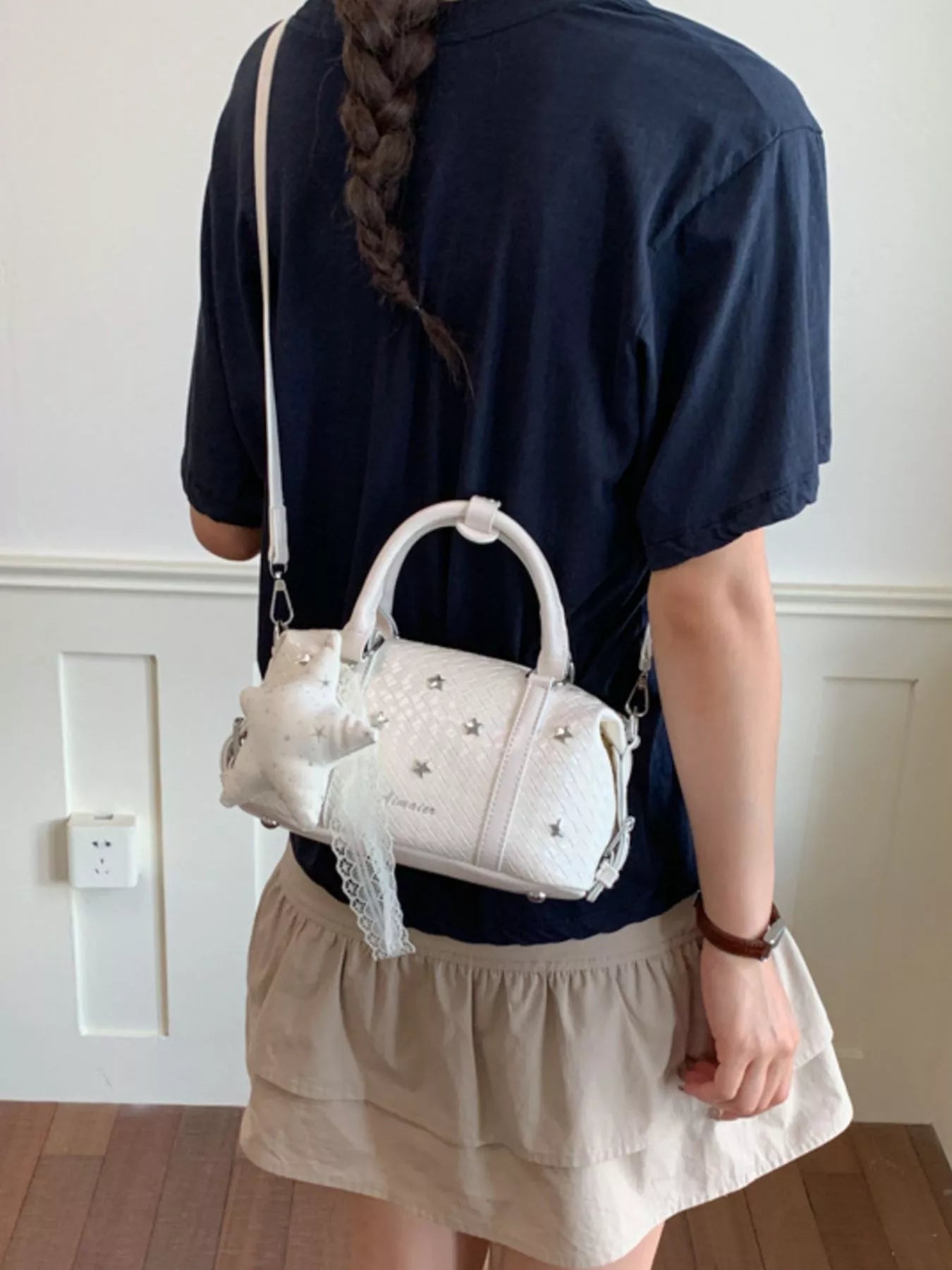 Star-Embellished Crossbody Bag