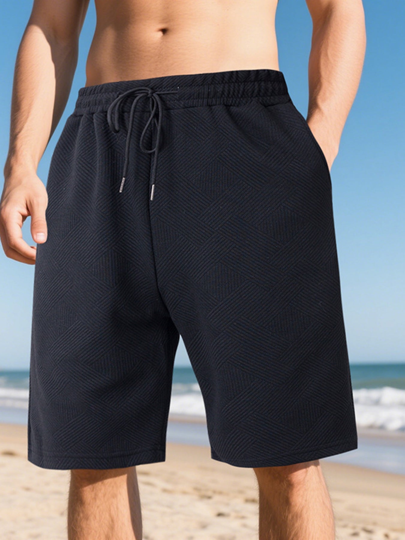 Men's Full Size Relaxed Fit Drawstring Shorts Plus Size