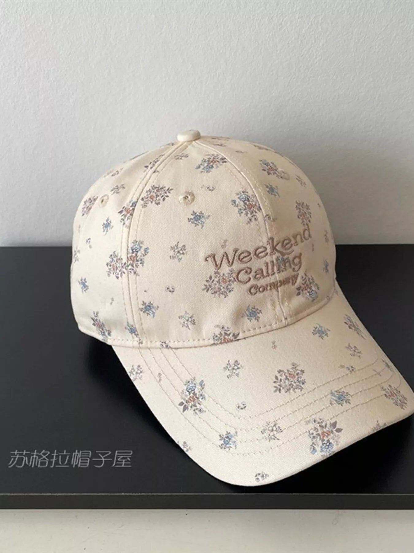 Floral Embroidered Baseball Cap