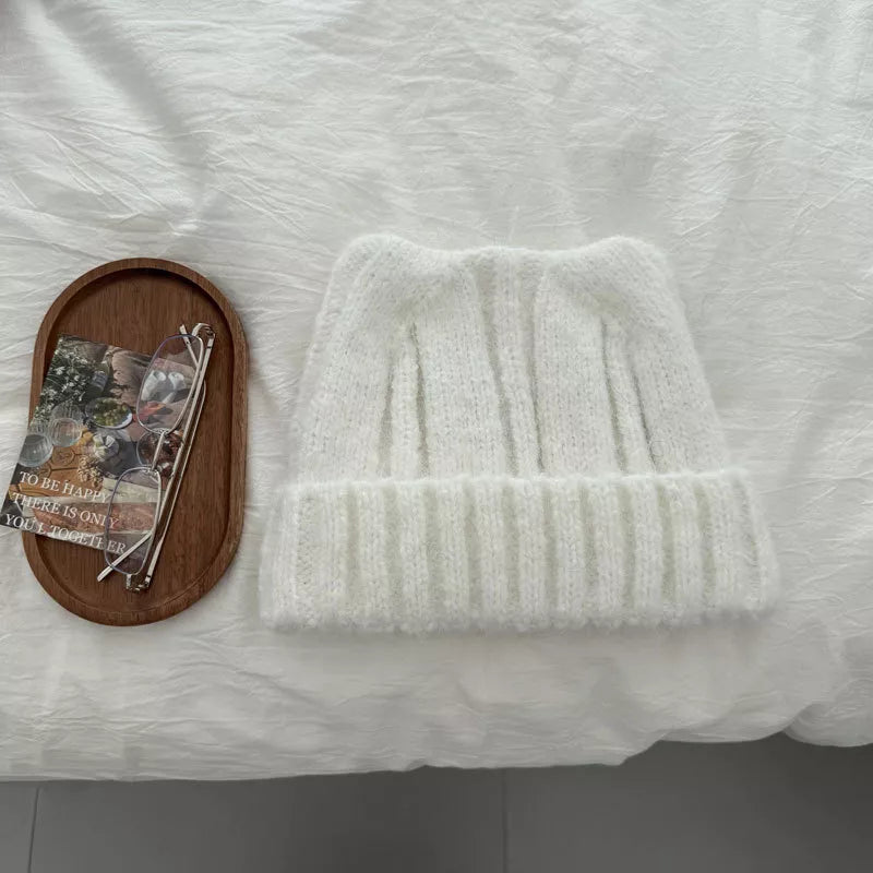 Cute Cat Ear Knitted Beanie Hat