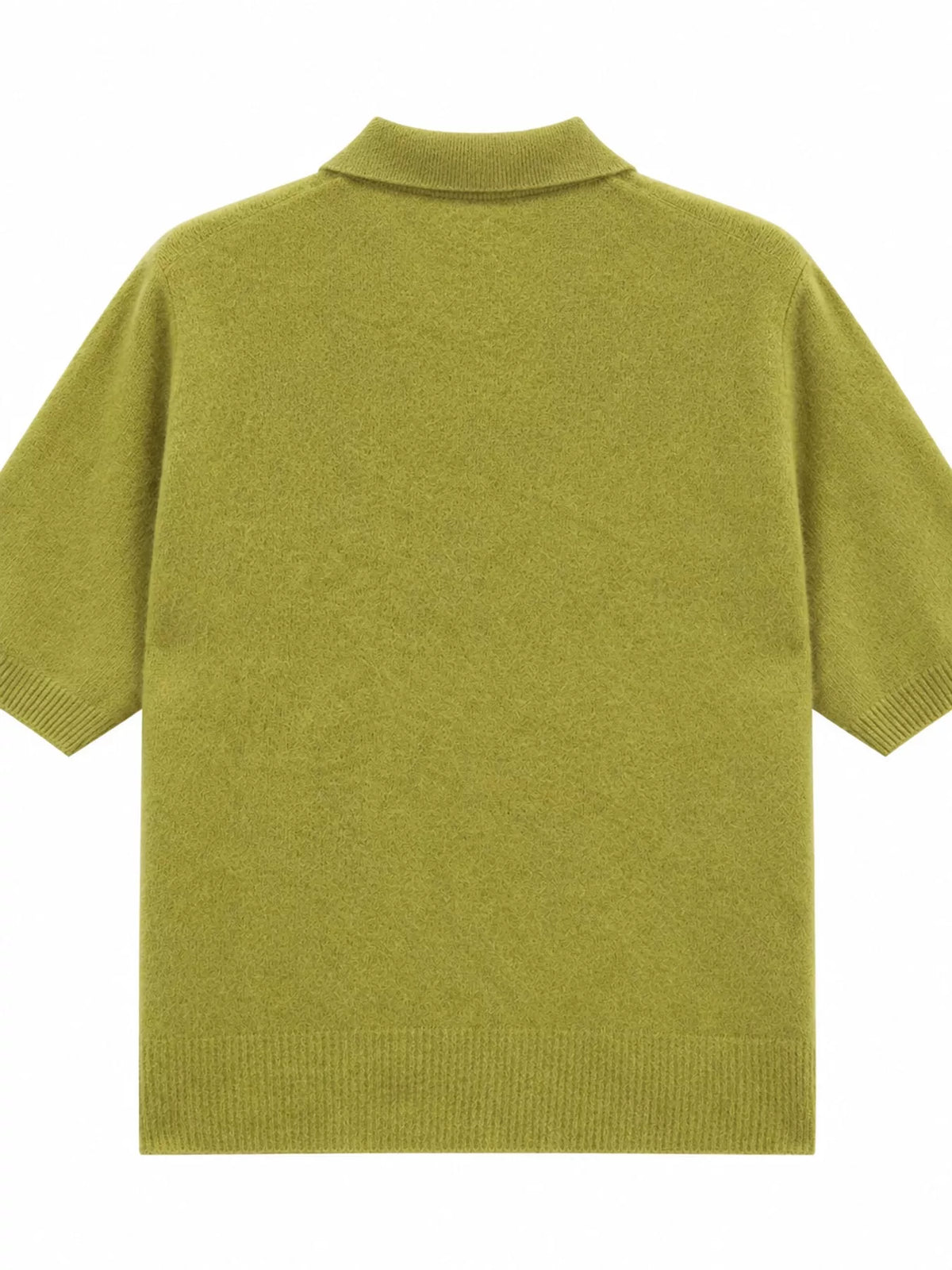 Wool Short-Sleeve knitted Polo Shirt