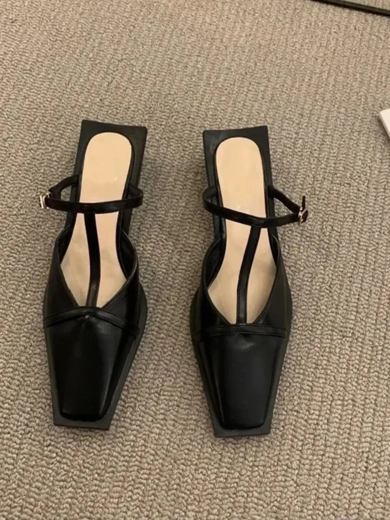 Square Toe T-Strap Sandals