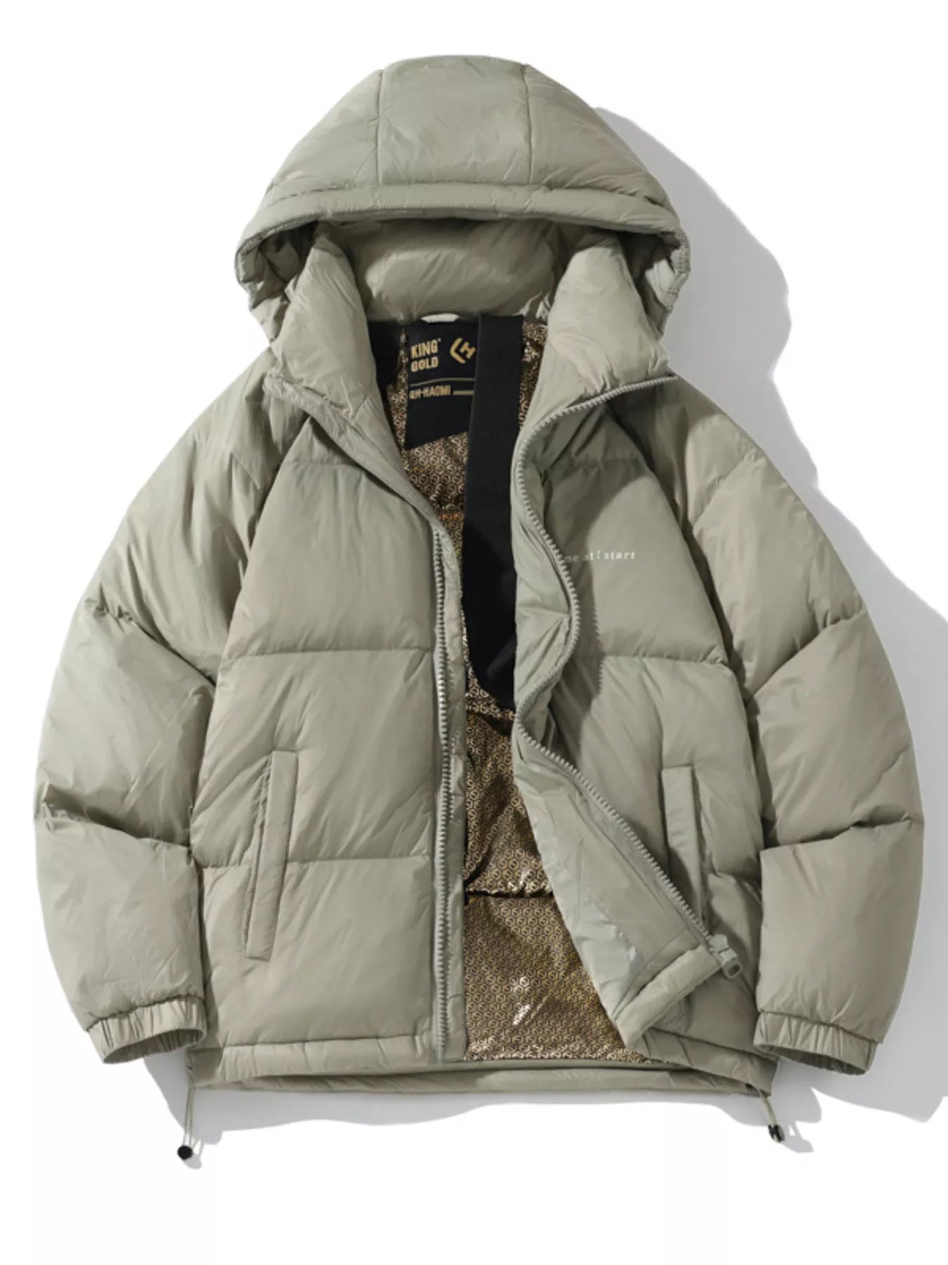 Men's Plus Size Hooded Lightweight Puffer Jacket