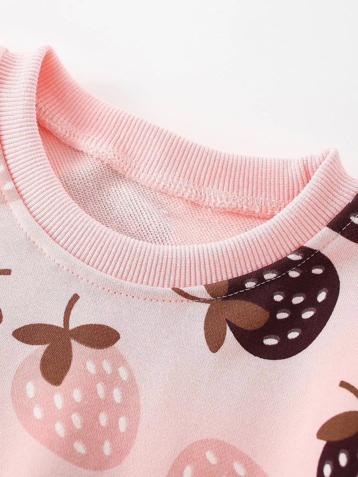Children's Strawberry Print Crew Neck Sweatshirt