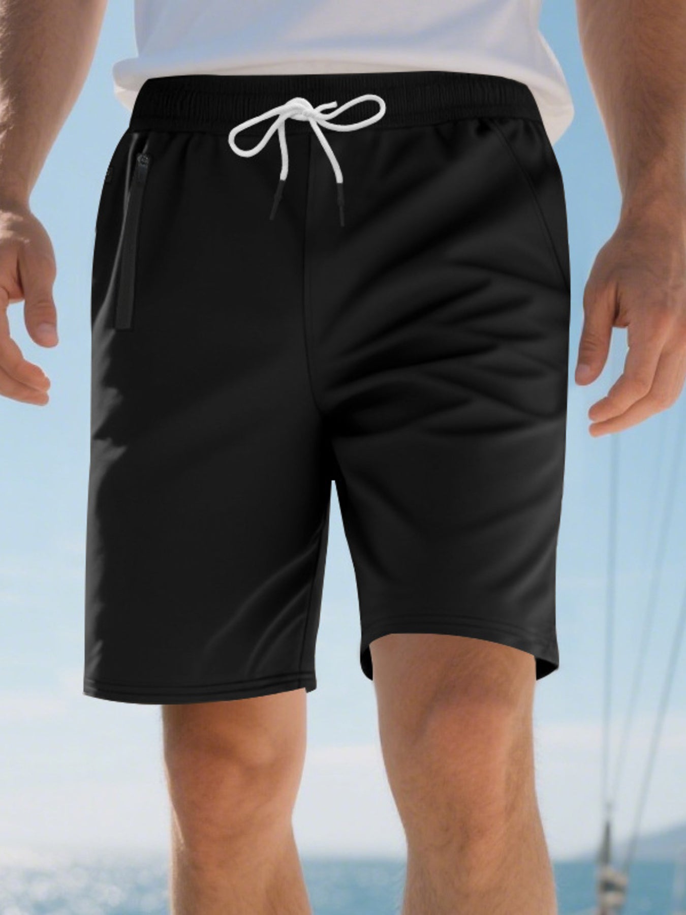 Men's Full Size Drawstring Casual Shorts Plus Size