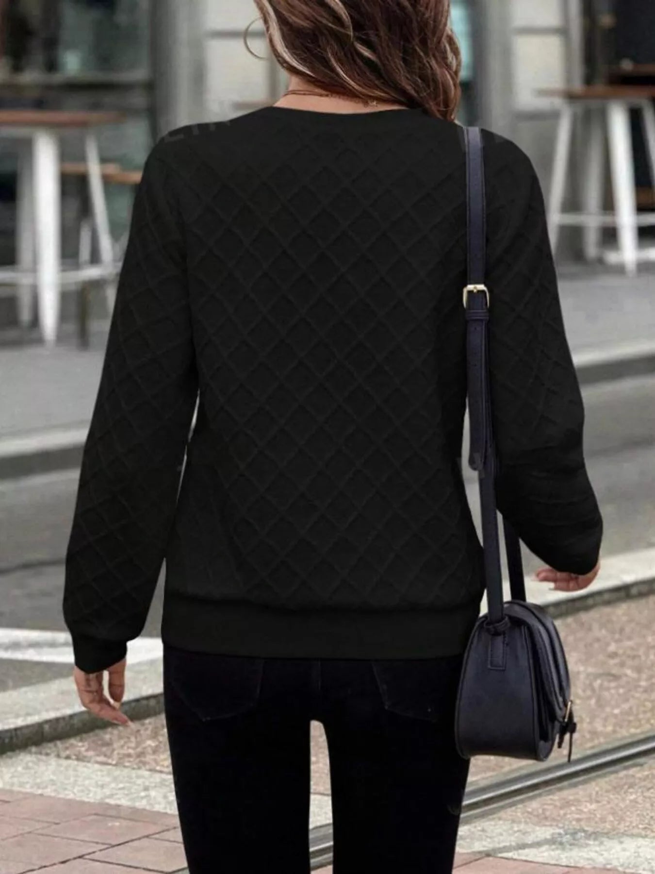 Textured Quarter-Zip Sweatshirt