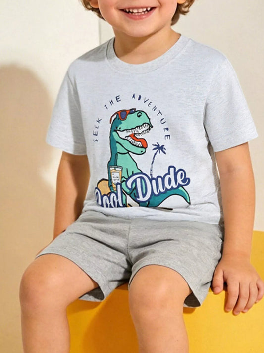 Children's Cool Dude Dinosaur Graphic T-Shirt