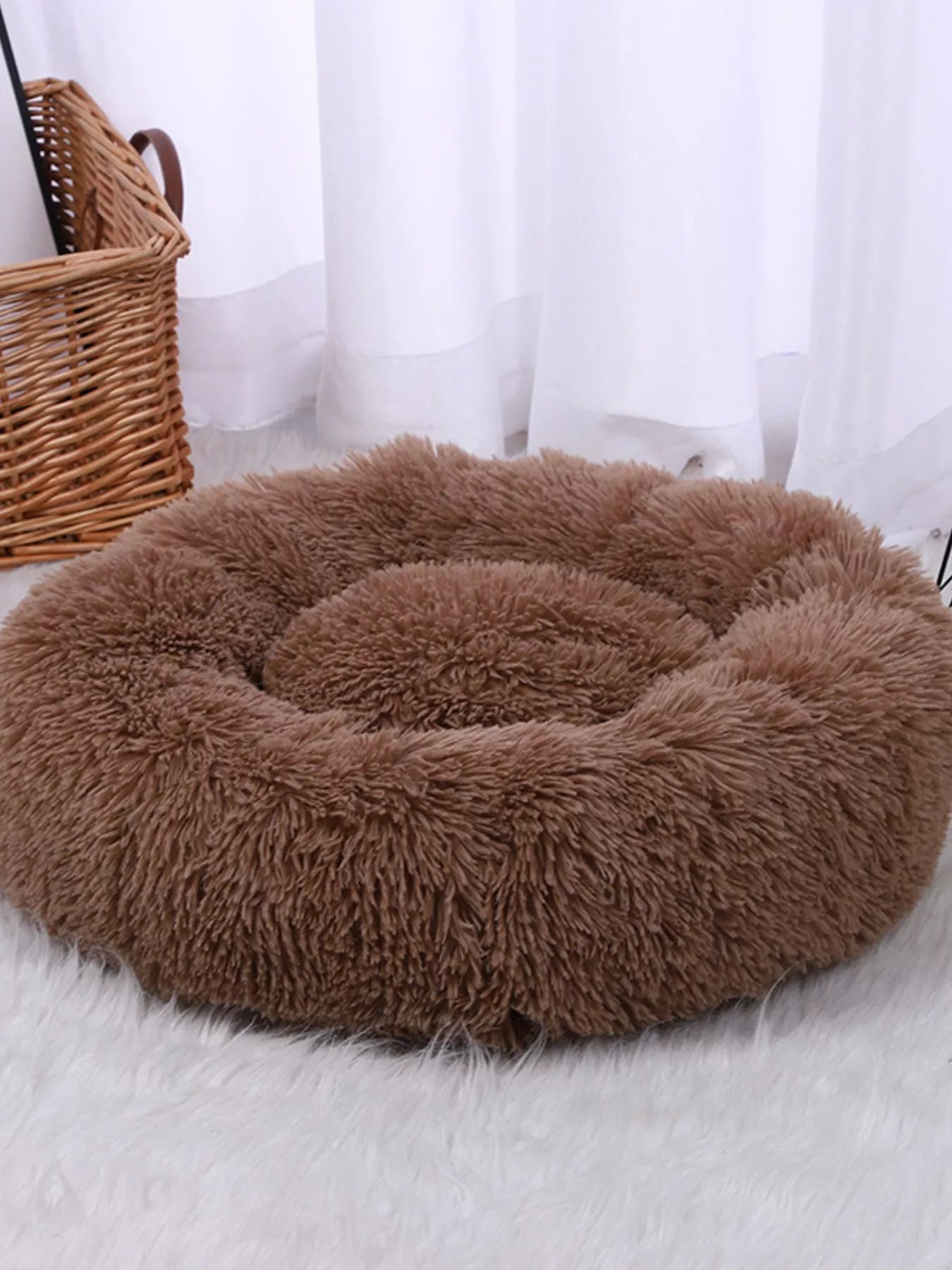 Fluffy Plush Donut Pet Nest