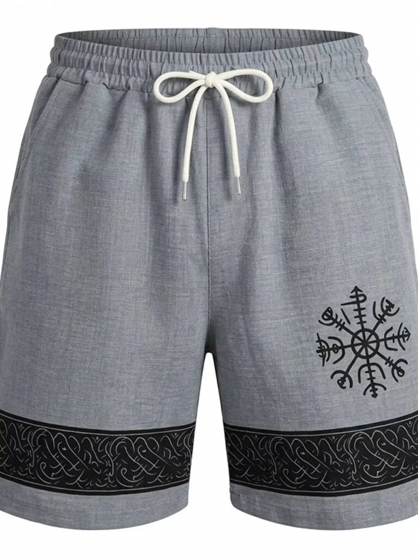 Men's Full Size Linen Blend Drawstring Shorts Plus Size