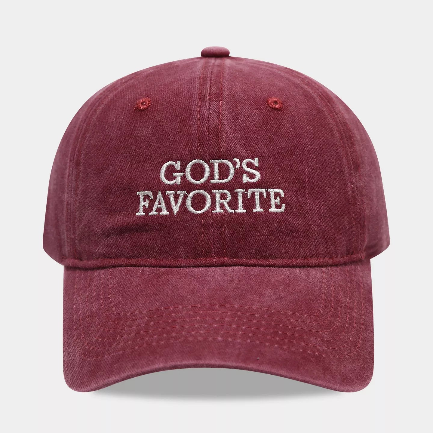 Embroidered Washed Baseball Cap