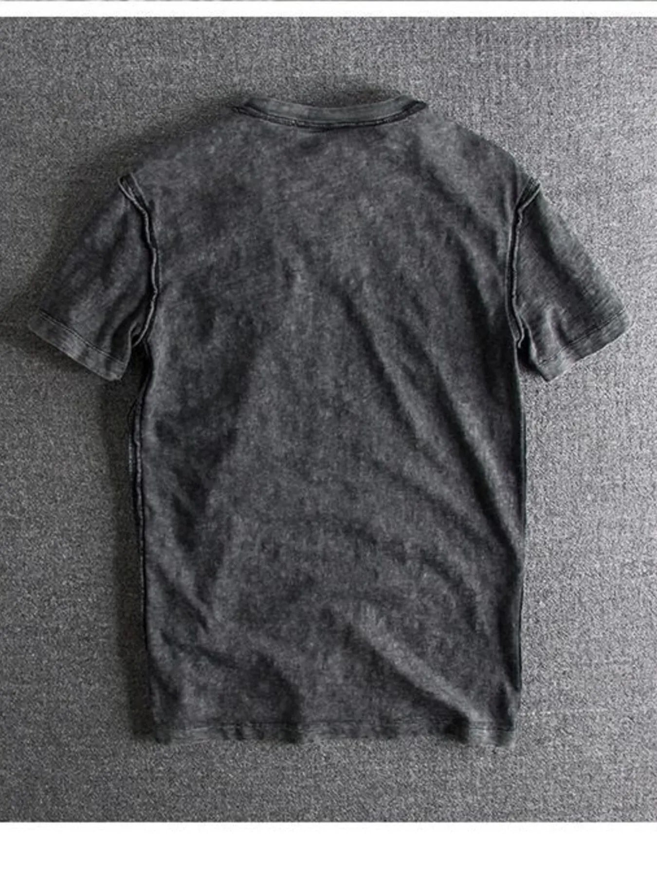 Men's Letter Round Neck Short Sleeve T-Shirt