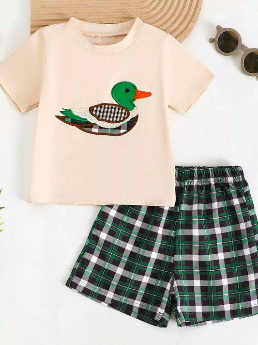 Children's Duck Short Sleeve T-Shirt & Shorts Set