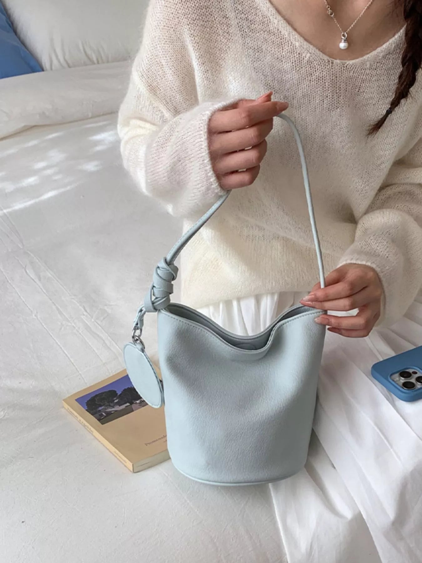 PU Leather Bucket Handbag