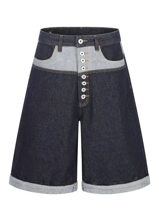 Men's Button Fly Denim Capris