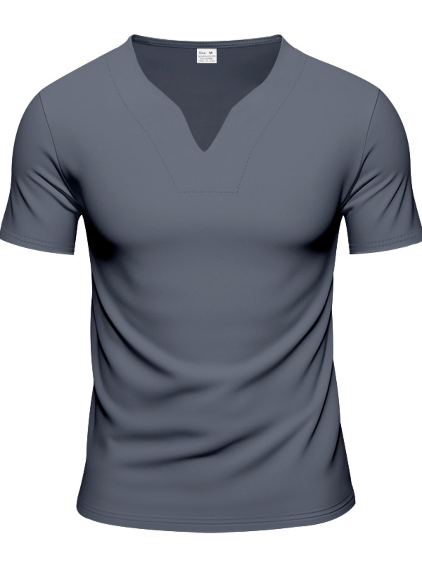 Men's Full Size Casual V-Neck Short Sleeve T-Shirt Plus Size