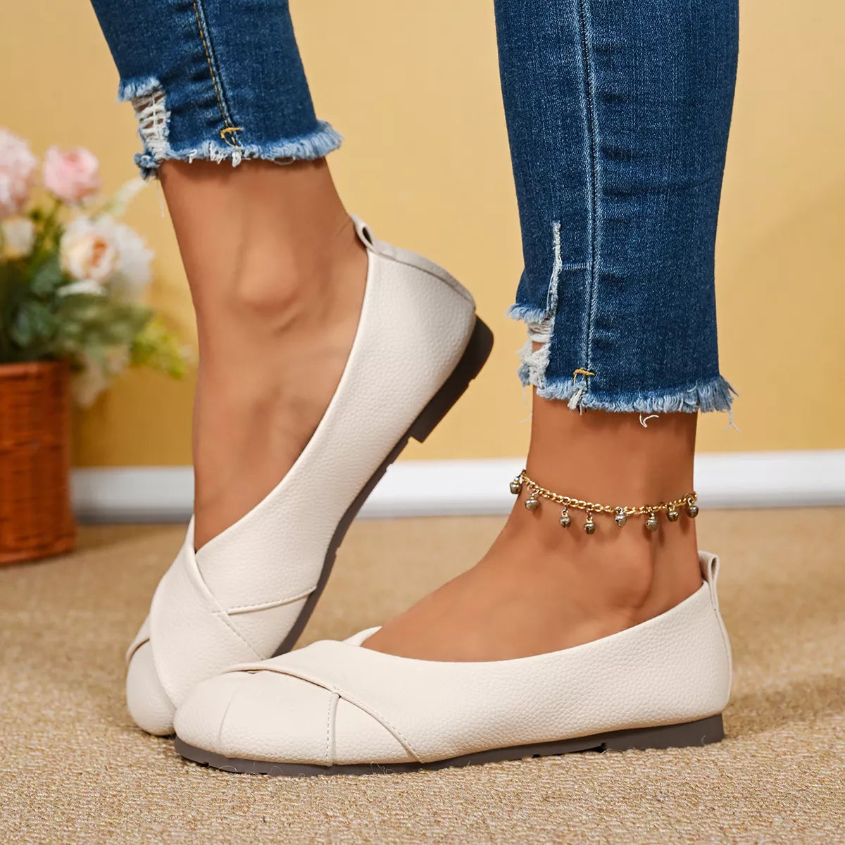 Round Toe Slip-Ons