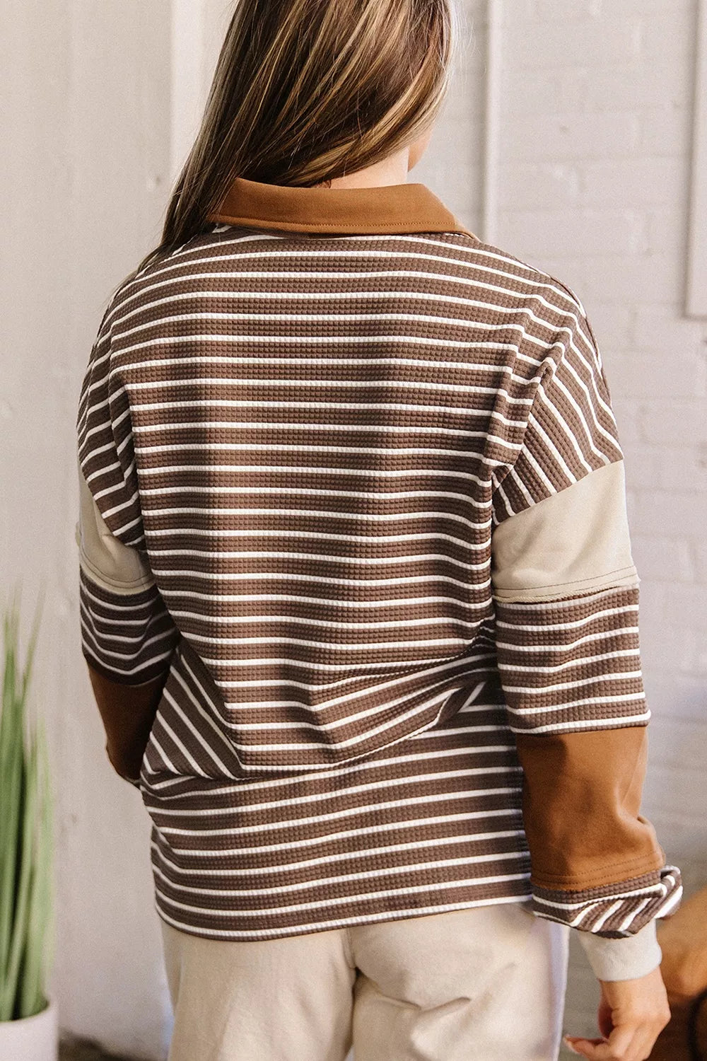 Striped Dropped Shoulder Sweatshirt