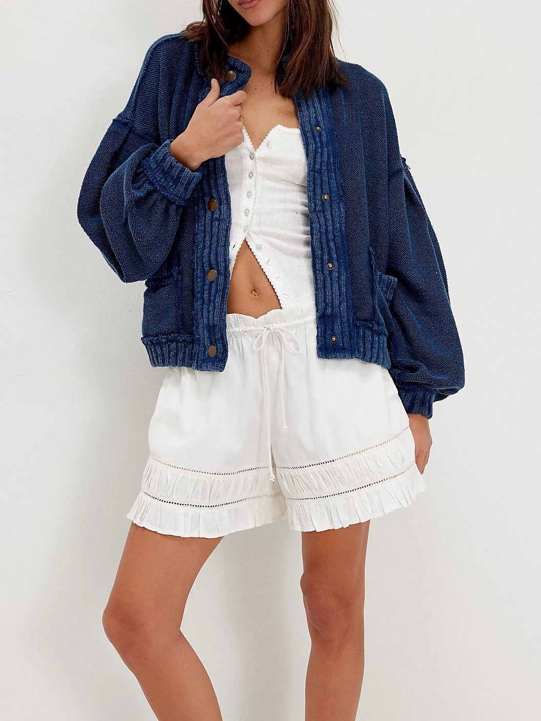 Women's Loose-Fit Long-Sleeve Knit Cardigan Coat