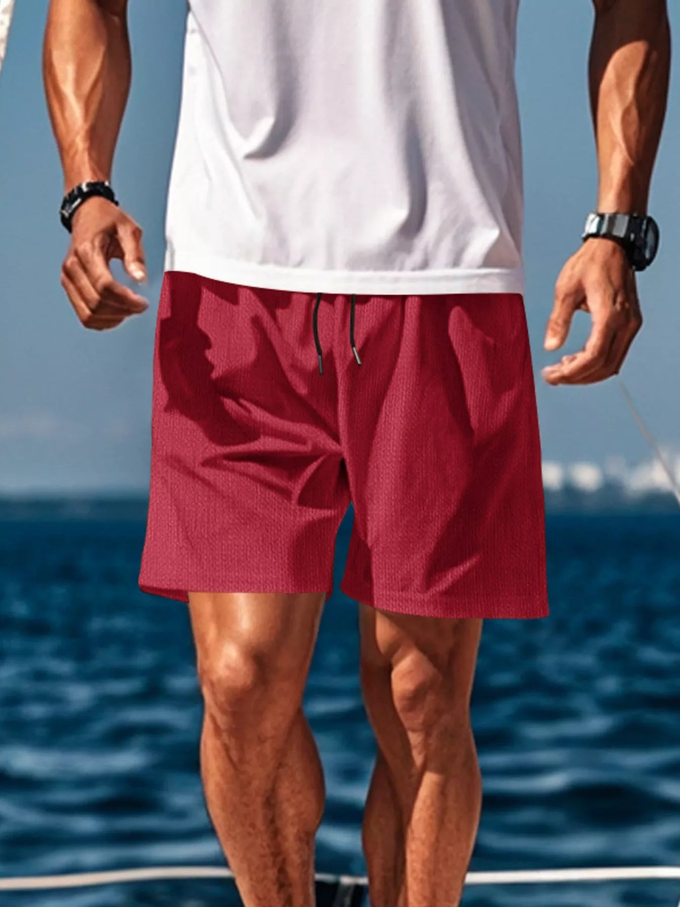 Men's Drawstring Causal Shorts