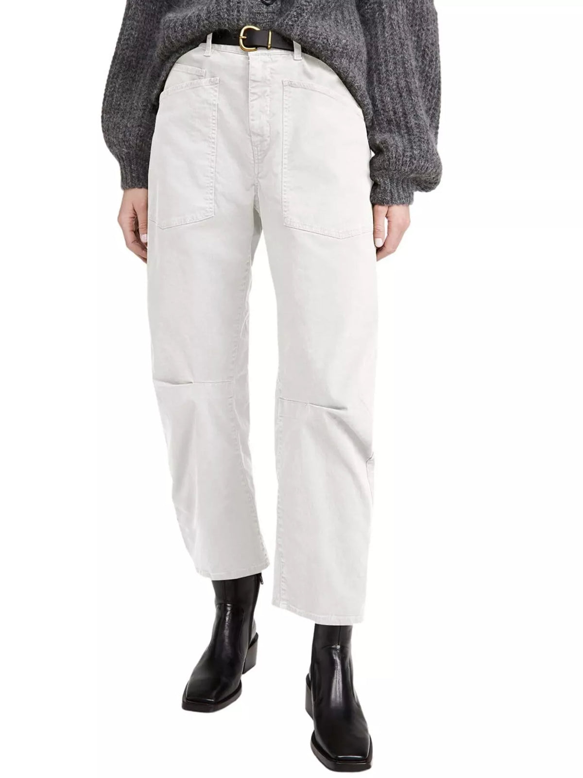 Wide-Leg Jeans with Patch Pockets