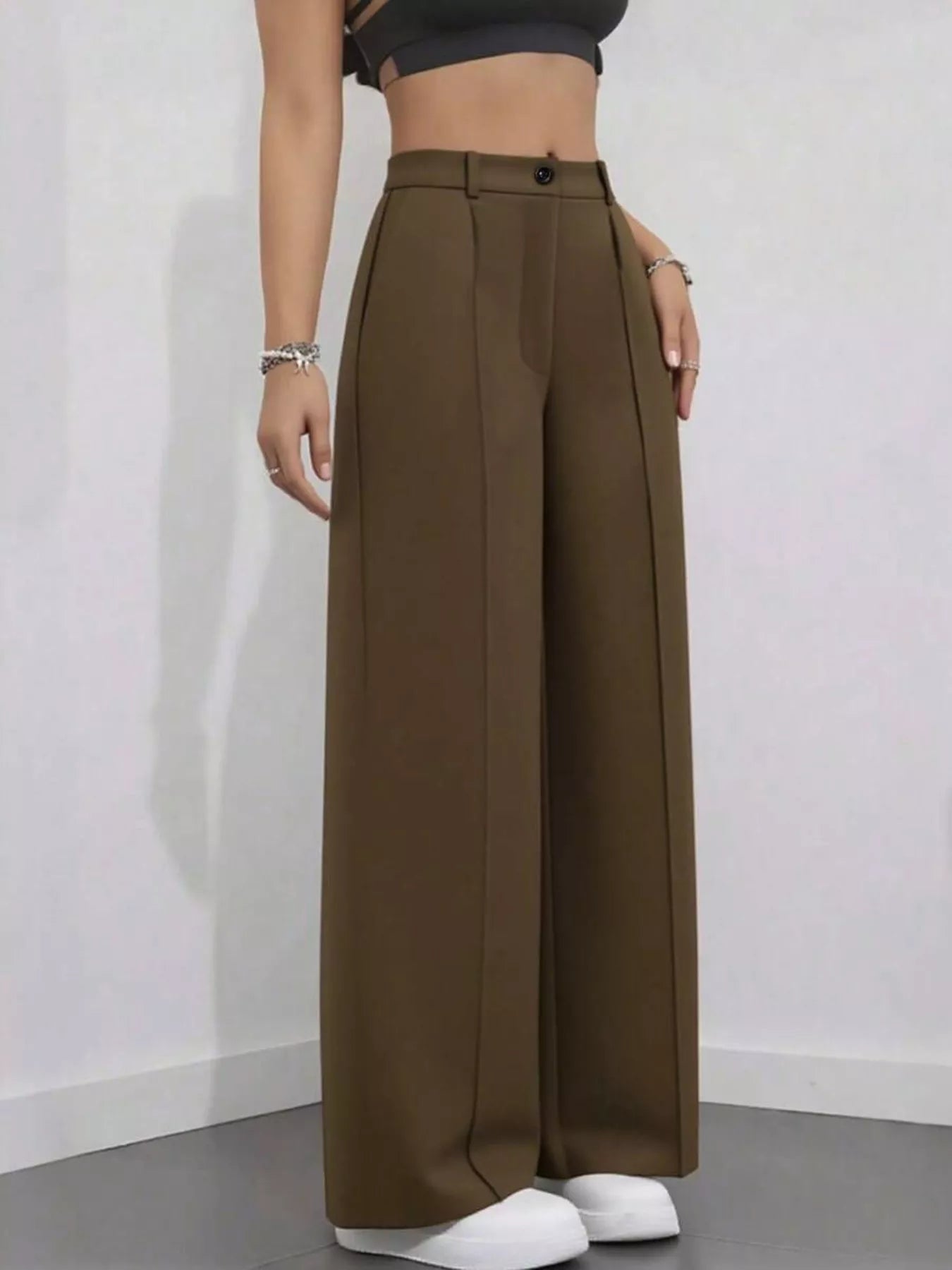High-Waisted Wide Leg Pants