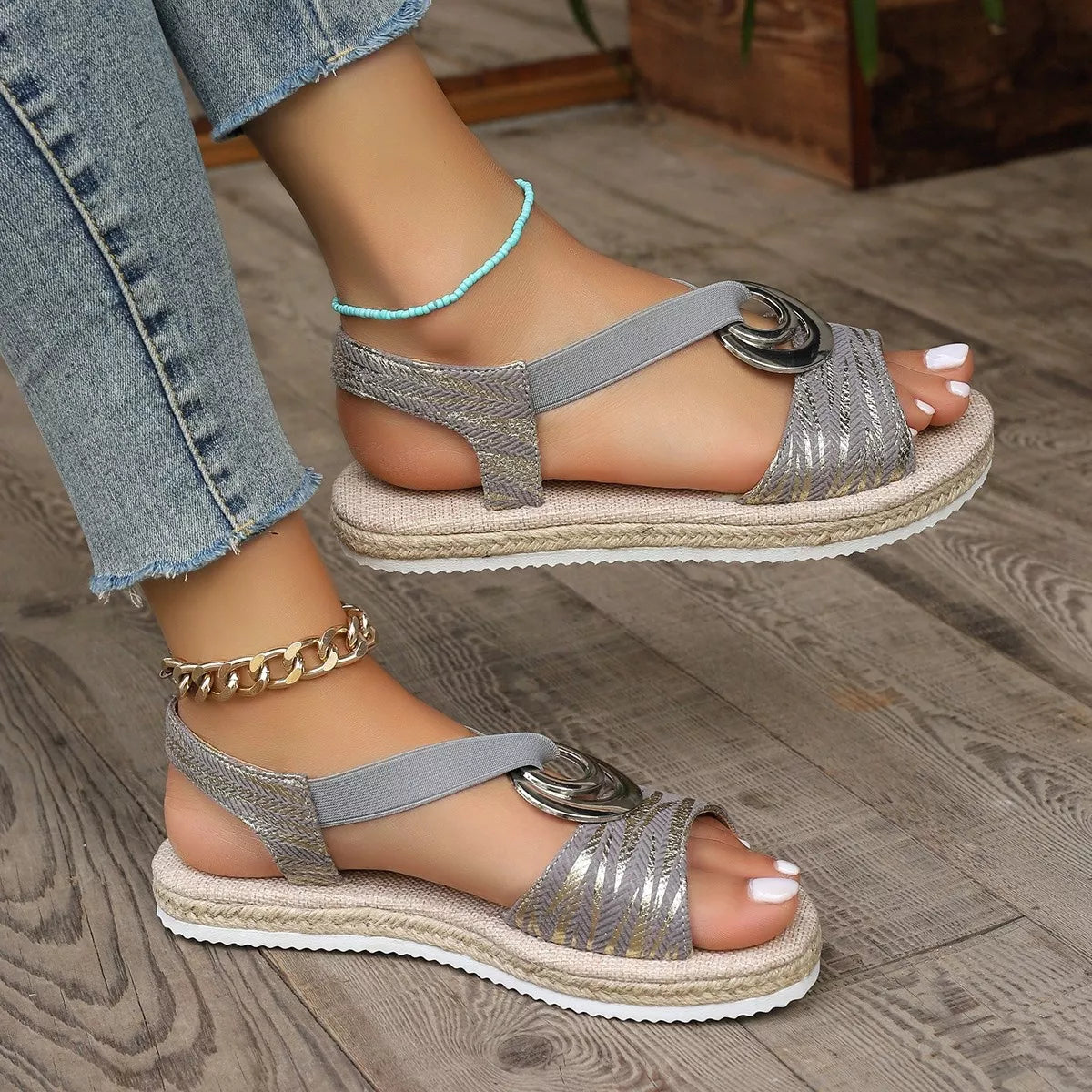 Ankle Strap Espadrille Sandals