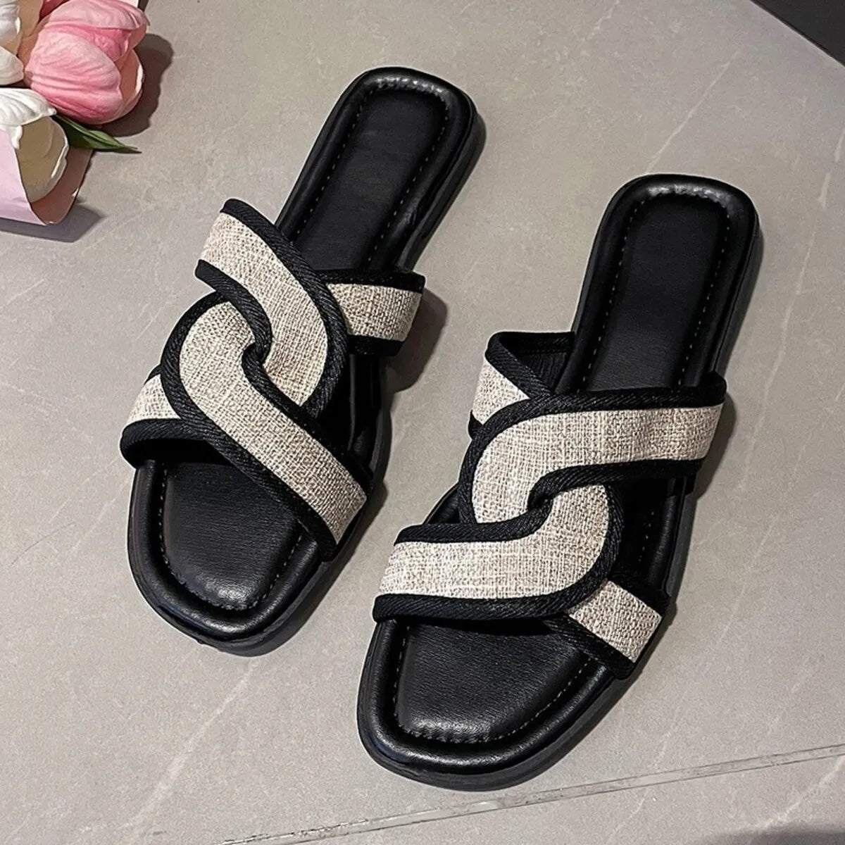 Open Toe Flats Sandals