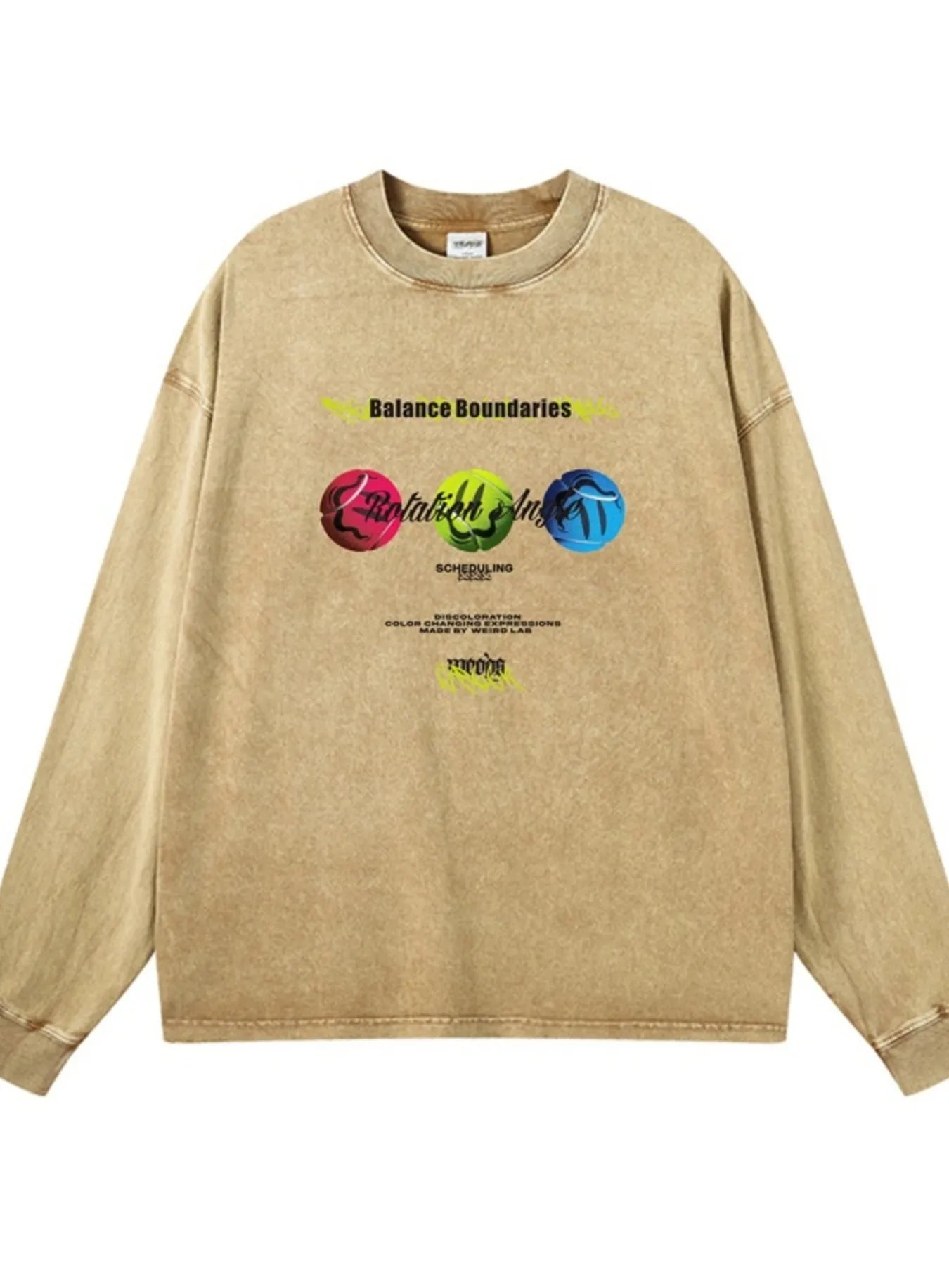 Men's Graphic Round Neck Long Sleeve T-Shirt