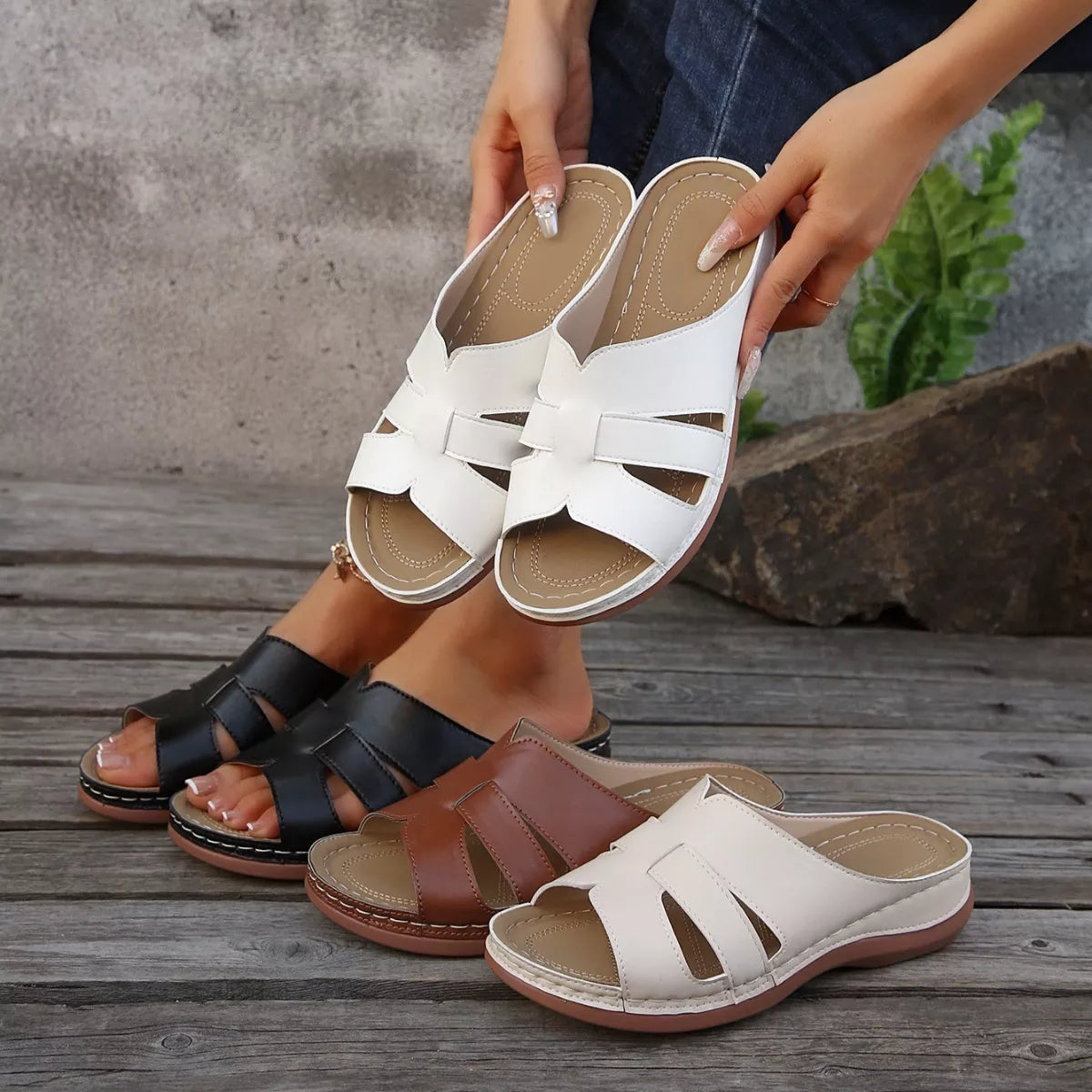 Open Toe Wedge Sandals