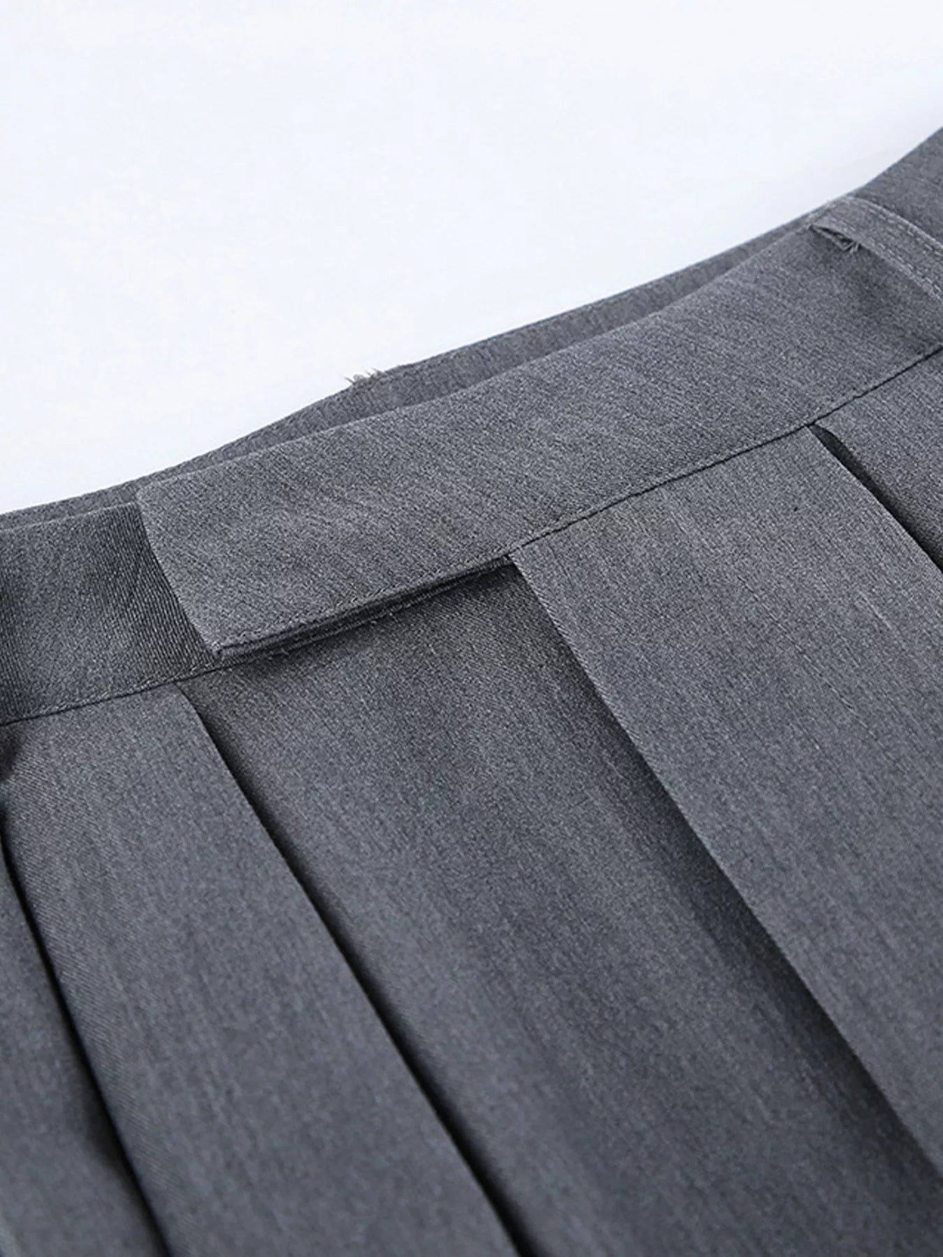 High-Waisted Wide-Leg Pleated Pants