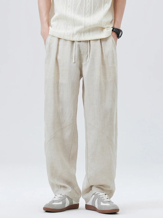 Men's Drawstring Wide leg Pants