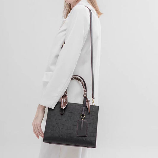 Crocodile Pattern Crossbody Bag