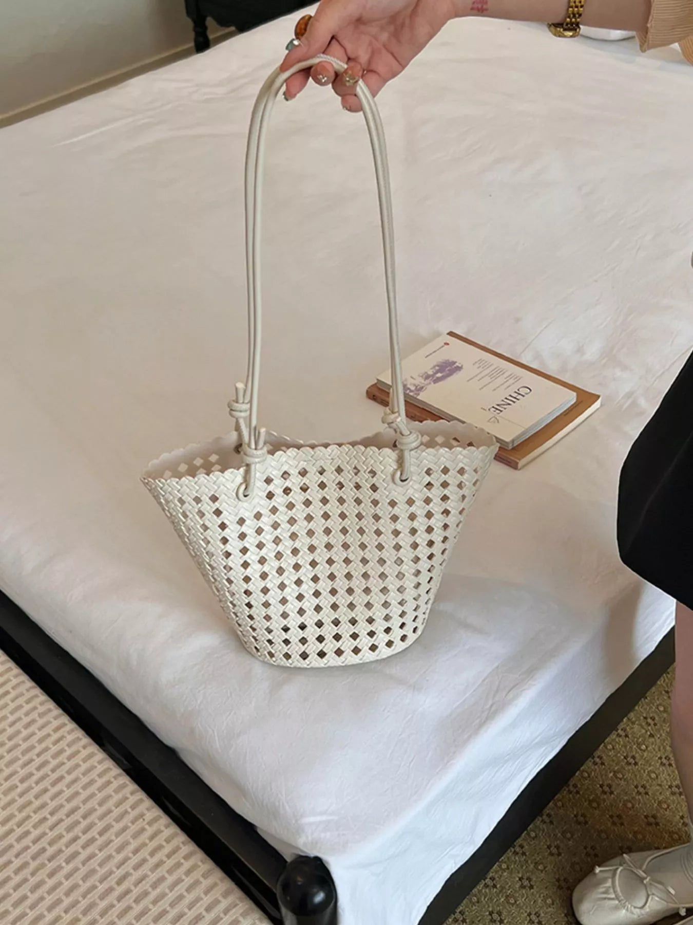 Woven Leather Shoulder Bag